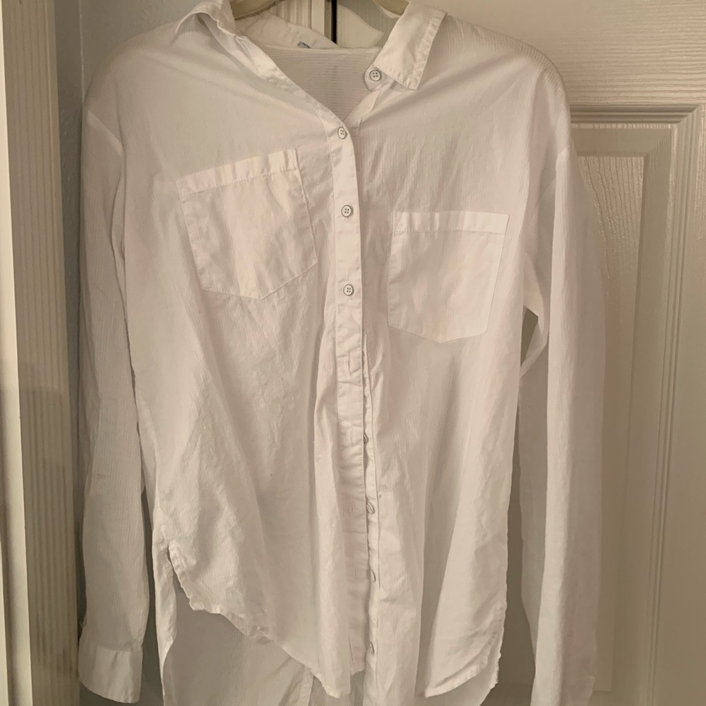 simple white button down